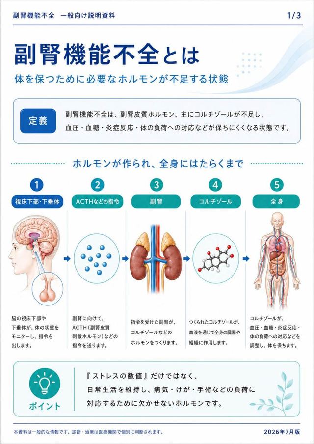 「副腎機能不全とは」資料の1ページ目
