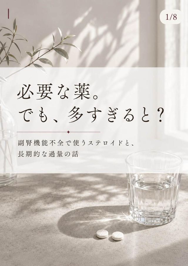「必要な薬。でも、多すぎると？」資料の1ページ目